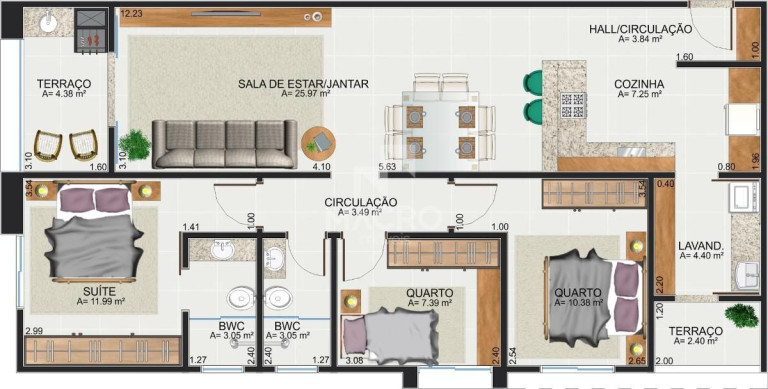 Imagem Apartamento com 2 Quartos à Venda, 81 m² em Centro - Jaraguá Do Sul
