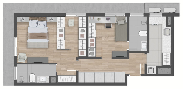 Imagem Imóvel com 2 Quartos à Venda, 62 m² em Petrópolis - Porto Alegre