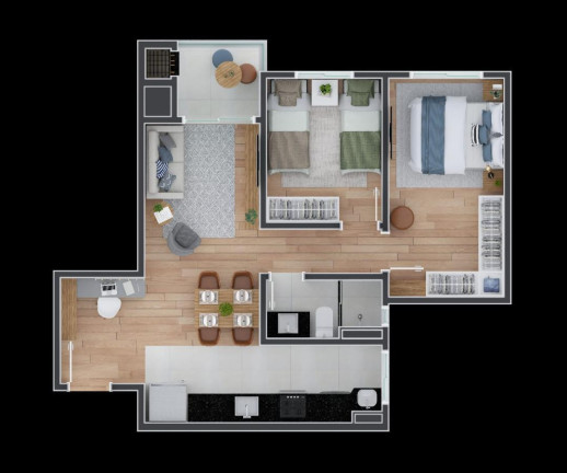 Imagem Apartamento com 2 Quartos à Venda, 55 m² em Aristocrata - São José Dos Pinhais Imagem Apartamento com 2 Quartos à Venda, 55 m² em Aristocrata - São José Dos Pinhais