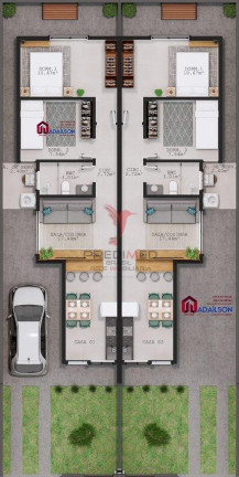 Imagem Casa com 2 Quartos à Venda, 59 m² em Forquilhas - São José Imagem Casa com 2 Quartos à Venda, 59 m² em Forquilhas - São José