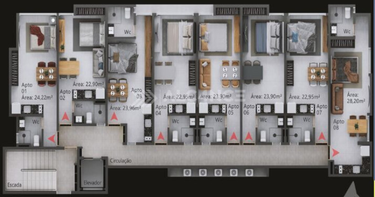 Imagem Flat com 1 Quarto à Venda, 23 m² em Intermares - Cabedelo Imagem Flat com 1 Quarto à Venda, 23 m² em Intermares - Cabedelo