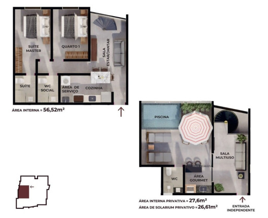 Imagem Apartamento com 2 Quartos à Venda, 100 m² em Ponta De Matos - Cabedelo Imagem Apartamento com 2 Quartos à Venda, 100 m² em Ponta De Matos - Cabedelo