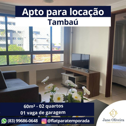 Apartamento com 2 Quartos para Alugar, 60 m² em Tambaú - João Pessoa