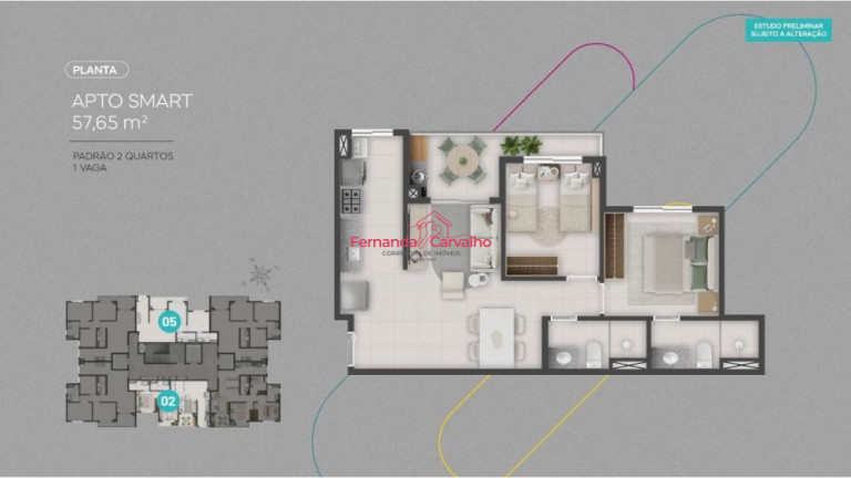 Apartamento com 3 Quartos à Venda, 61 m² em Patamares - Salvador