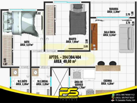 Imagem Apartamento com 2 Quartos à Venda, 54 m² em João Paulo Ii - João Pessoa Imagem Apartamento com 2 Quartos à Venda, 54 m² em João Paulo Ii - João Pessoa