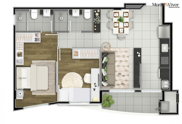 Imagem Apartamento com 2 Quartos à Venda, 59 m² em Alto Da Glória - Curitiba Imagem Apartamento com 2 Quartos à Venda, 59 m² em Alto Da Glória - Curitiba