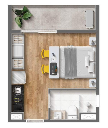 Imagem Studio com 1 Quarto à Venda, 24 m² em Butantã - São Paulo Imagem Studio com 1 Quarto à Venda, 24 m² em Butantã - São Paulo