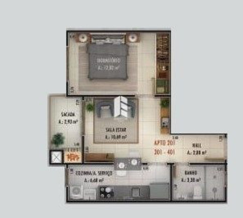Imagem Apartamento com 1 Quarto à Venda, 45 m² em Nossa Senhora Do Rosário - Santa Maria Imagem Apartamento com 1 Quarto à Venda, 45 m² em Nossa Senhora Do Rosário - Santa Maria