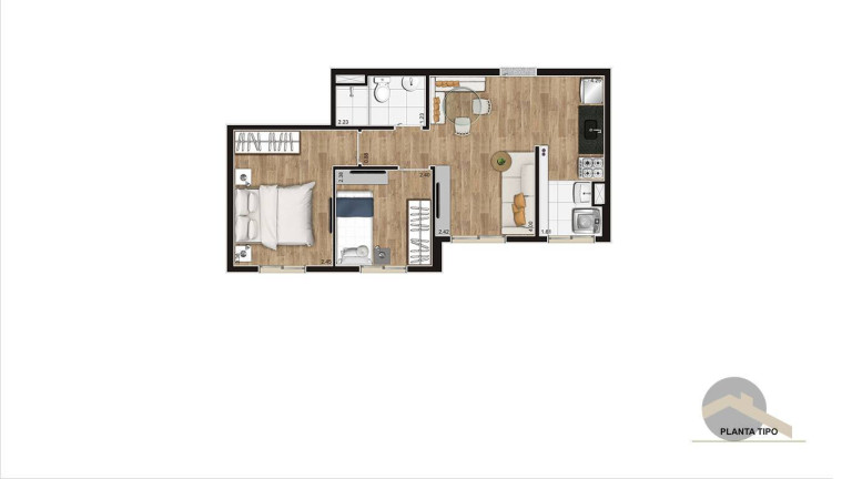 Apartamento com 2 Quartos à Venda, 41 m² em Jardim Arize - São Paulo