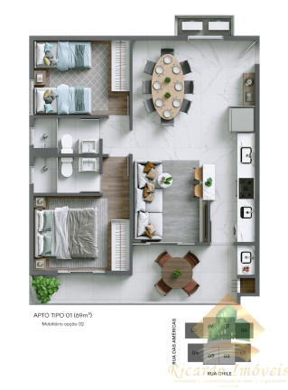 Imagem Apartamento com 2 Quartos à Venda, 69 m² em Toninhas - Ubatuba