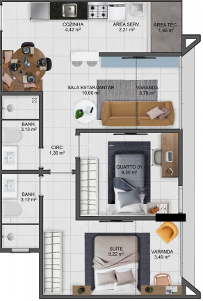 Imagem Imóvel com 2 Quartos à Venda, 55 m² em Praia De Itaparica - Vila Velha