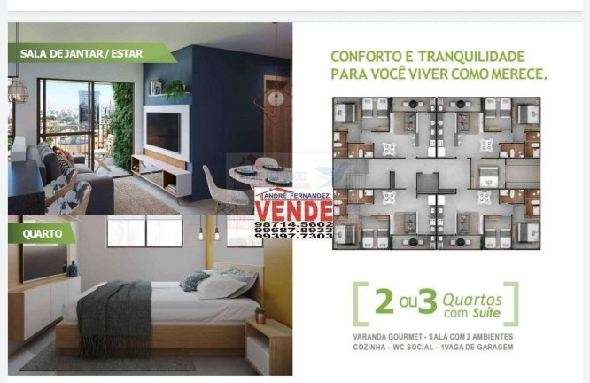 Imagem Apartamento com 3 Quartos para Alugar, 75 m² em Bairro Novo - Olinda