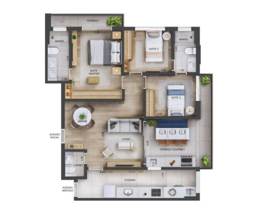 Imagem Apartamento com 3 Quartos à Venda, 126 m² em Jardim Guedala - São Paulo