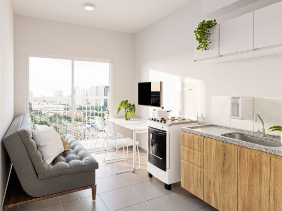 Apartamento com 1 Quarto para Alugar, 28 m² em Barra Funda - São Paulo