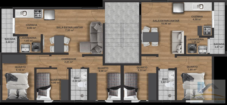 Imagem Apartamento com 3 Quartos à Venda, 99 m² em Centro - São José Dos Pinhais