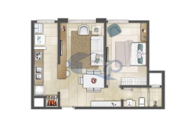 Imagem Apartamento com 1 Quarto à Venda, 43 m² em Engenho Velho - Torres Imagem Apartamento com 1 Quarto à Venda, 43 m² em Engenho Velho - Torres