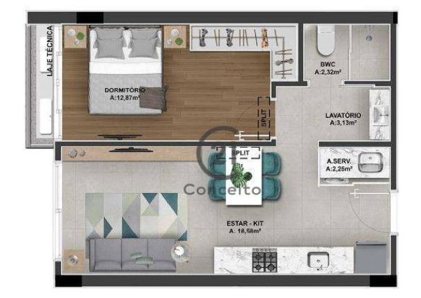 Imagem Apartamento com 1 Quarto à Venda ou Locação, 45 m² em Estreito - Florianópolis