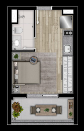 Imagem Imóvel com 1 Quarto à Venda, 28 m² em Brooklin Paulista - São Paulo Imagem Imóvel com 1 Quarto à Venda, 28 m² em Brooklin Paulista - São Paulo