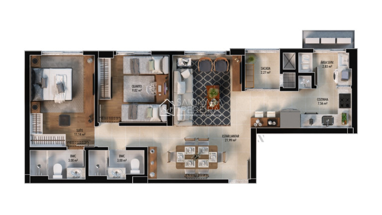 Imagem Imóvel com 2 Quartos à Venda, 72 m² em Estreito - Florianópolis Imagem Imóvel com 2 Quartos à Venda, 72 m² em Estreito - Florianópolis