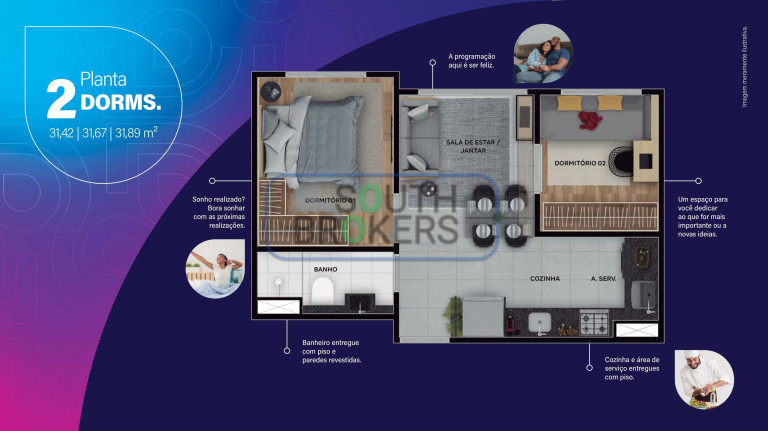 Imagem Apartamento com 2 Quartos à Venda, 31 m² em Santo Amaro - São Paulo Imagem Apartamento com 2 Quartos à Venda, 31 m² em Santo Amaro - São Paulo
