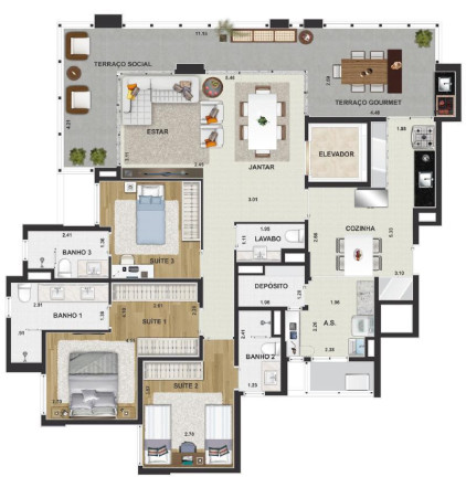Imagem Apartamento com 3 Quartos à Venda, 239 m² em Jardim - Santo André Imagem Apartamento com 3 Quartos à Venda, 239 m² em Jardim - Santo André