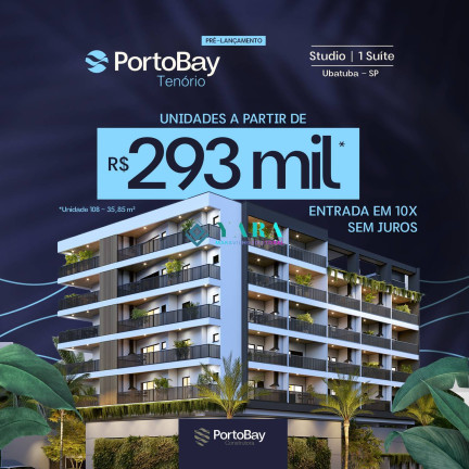 Imagem Apartamento com 1 Quarto à Venda, 45 m² em Acaraú - Ubatuba