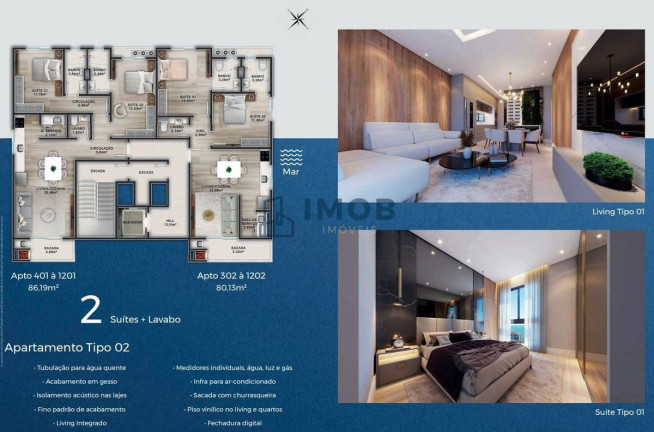 Imagem Apartamento com 2 Quartos à Venda, 86 m² em Centro - Balneário Piçarras Imagem Apartamento com 2 Quartos à Venda, 86 m² em Centro - Balneário Piçarras