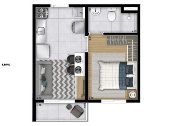 Imagem Apartamento com 1 Quarto à Venda, 26 m² em Paraisópolis - São Paulo