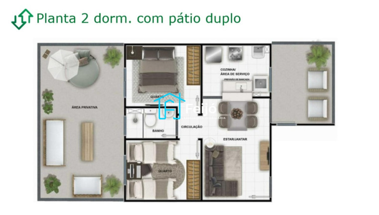Imagem Apartamento com 2 Quartos à Venda, 38 m² em Parque Dos Anjos - Gravataí