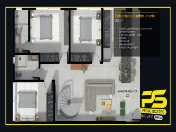 Imagem Apartamento com 3 Quartos à Venda, 220 m² em Bessa - João Pessoa Imagem Apartamento com 3 Quartos à Venda, 220 m² em Bessa - João Pessoa