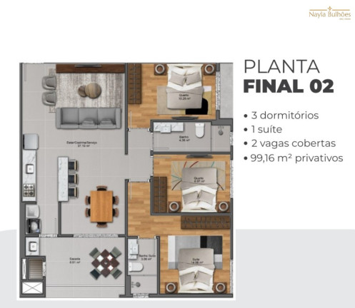 Imagem Apartamento com 3 Quartos à Venda, 99 m² em Pedra Branca - Palhoça Imagem Apartamento com 3 Quartos à Venda, 99 m² em Pedra Branca - Palhoça