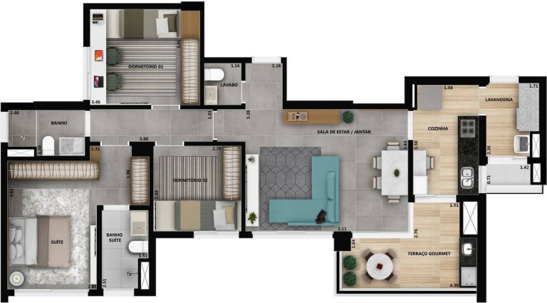Imagem Apartamento com 3 Quartos à Venda, 131 m² em Parque Campolim - Sorocaba
