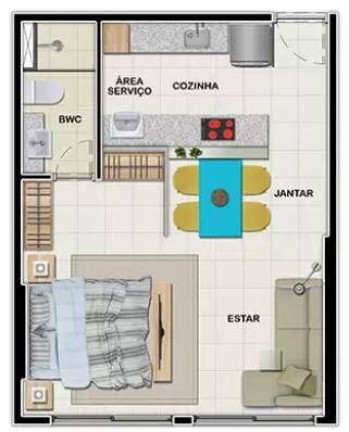 Imagem Apartamento com 1 Quarto para Alugar, 36 m² em Pina - Recife Imagem Apartamento com 1 Quarto para Alugar, 36 m² em Pina - Recife