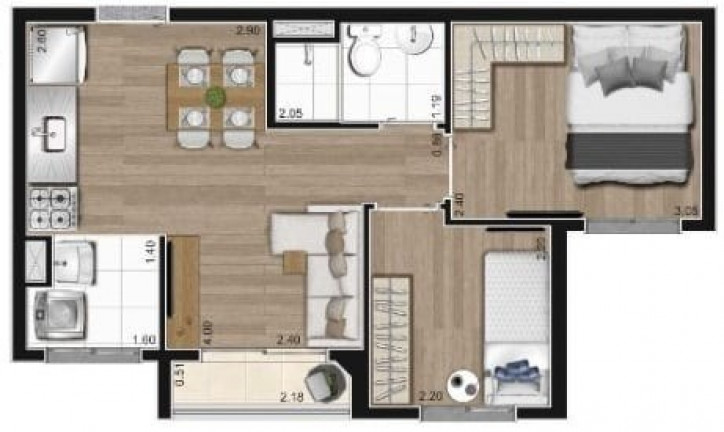 Imagem Imóvel com 2 Quartos à Venda, 42 m² em Barra Funda - São Paulo Imagem Imóvel com 2 Quartos à Venda, 42 m² em Barra Funda - São Paulo