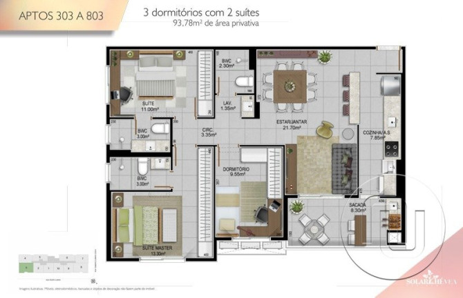 Imagem Apartamento com 2 Quartos à Venda, 64 m² em Estreito - Florianópolis