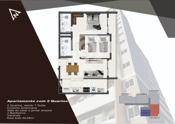 Imagem Apartamento com 2 Quartos à Venda, 50 m² em Damas - Fortaleza Imagem Apartamento com 2 Quartos à Venda, 50 m² em Damas - Fortaleza
