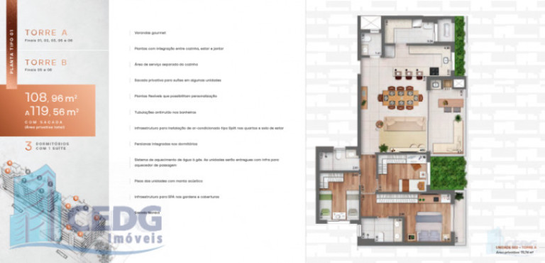 Imagem Apartamento com 3 Quartos à Venda, 109 m² em Juvevê - Curitiba