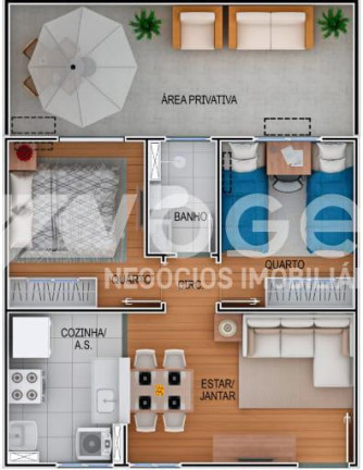 Imagem Apartamento com 2 Quartos à Venda, 42 m² em Jansen - Gravatai Imagem Apartamento com 2 Quartos à Venda, 42 m² em Jansen - Gravatai