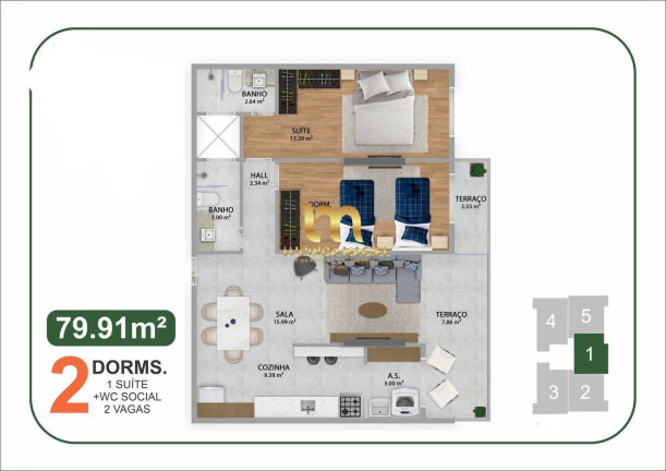 Imagem Apartamento com 2 Quartos à Venda, 79 m² em Boqueirão - Praia Grande Imagem Apartamento com 2 Quartos à Venda, 79 m² em Boqueirão - Praia Grande