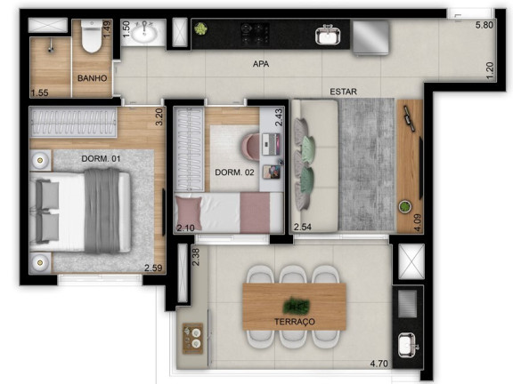Imagem Apartamento com 3 Quartos à Venda, 93 m² em Brooklin Paulista - São Paulo