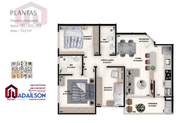 Imagem Imóvel com 3 Quartos à Venda, 