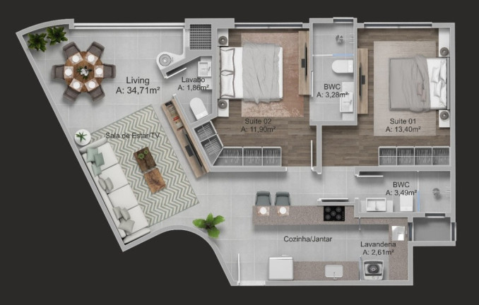 Imagem Cobertura com 3 Quartos à Venda, 136 m² em Praia Dos Amores - Balneário Camboriú