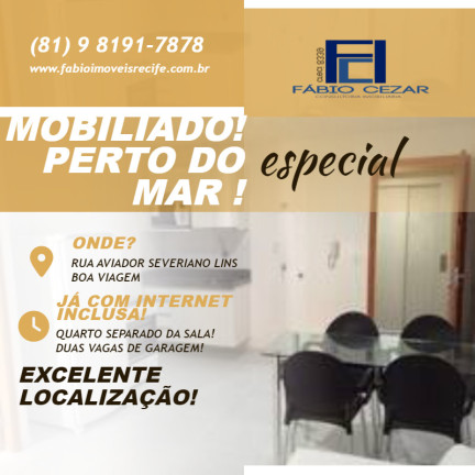 Apartamento com 1 Quarto para Alugar, 36 m² em Boa Viagem - Recife