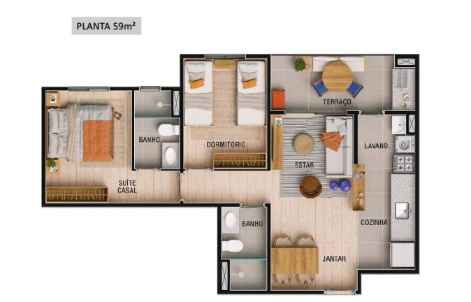 Imagem Apartamento com 2 Quartos à Venda, 59 m² em Vila Nova - Campinas