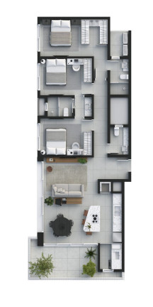 Imagem Apartamento com 3 Quartos à Venda, 116 m² em Centro - Torres