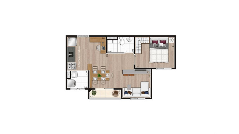 Imagem Apartamento com 2 Quartos à Venda, 37 m² em Parque Bristol - São Paulo
