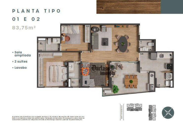 Imagem Apartamento com 2 Quartos à Venda, 83 m² em Morumbi - Paulínia Imagem Apartamento com 2 Quartos à Venda, 83 m² em Morumbi - Paulínia