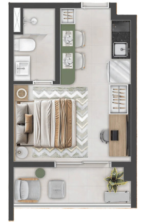 Imagem Apartamento com 1 Quarto à Venda, 34 m² em Aclimação - São Paulo