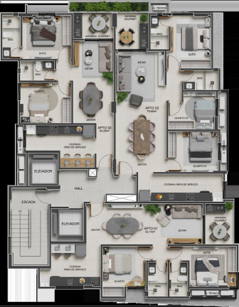 Imagem Apartamento com 3 Quartos à Venda, 79 m² em Bessa - João Pessoa Imagem Apartamento com 3 Quartos à Venda, 79 m² em Bessa - João Pessoa