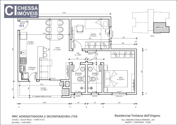 Imagem Apartamento com 2 Quartos à Venda, 59 m² em Cordeiros - Itajaí Imagem Apartamento com 2 Quartos à Venda, 59 m² em Cordeiros - Itajaí